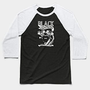 Black Lightning Machine Baseball T-Shirt